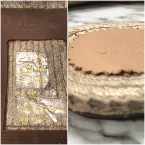 J Crew Knotted Espadrille Tan Gold Tone Slides 8 - Picture 8 of 8